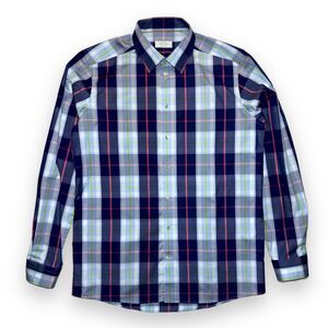 Eton Men's Contemporary Dress Shirt 41/16 Sz TL *TALL Large Multi Color Check